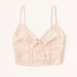 Abercrombie & Fitch Self Tie Keyhole Cropped Tank Top